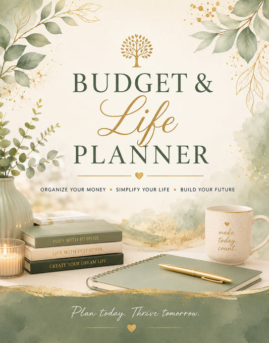Budget & Life Planner – Organize Your Money • Simplify Your Life • Build Your Future