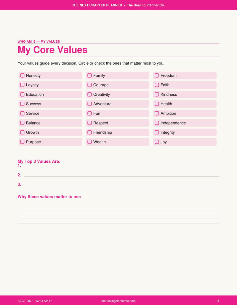 My Core Values