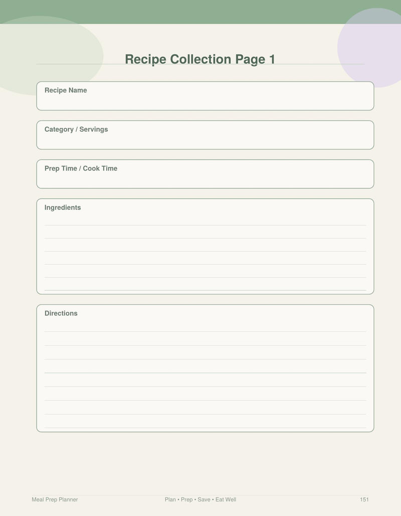 Recipe Collection Page