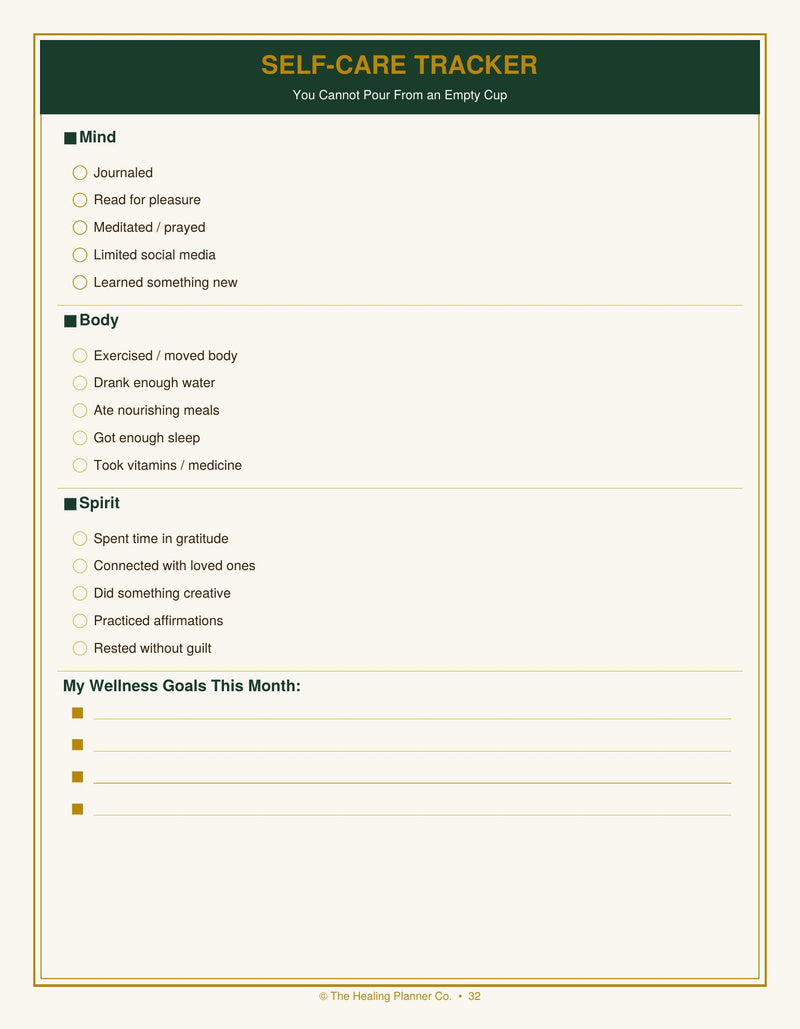 Self Care Tracker