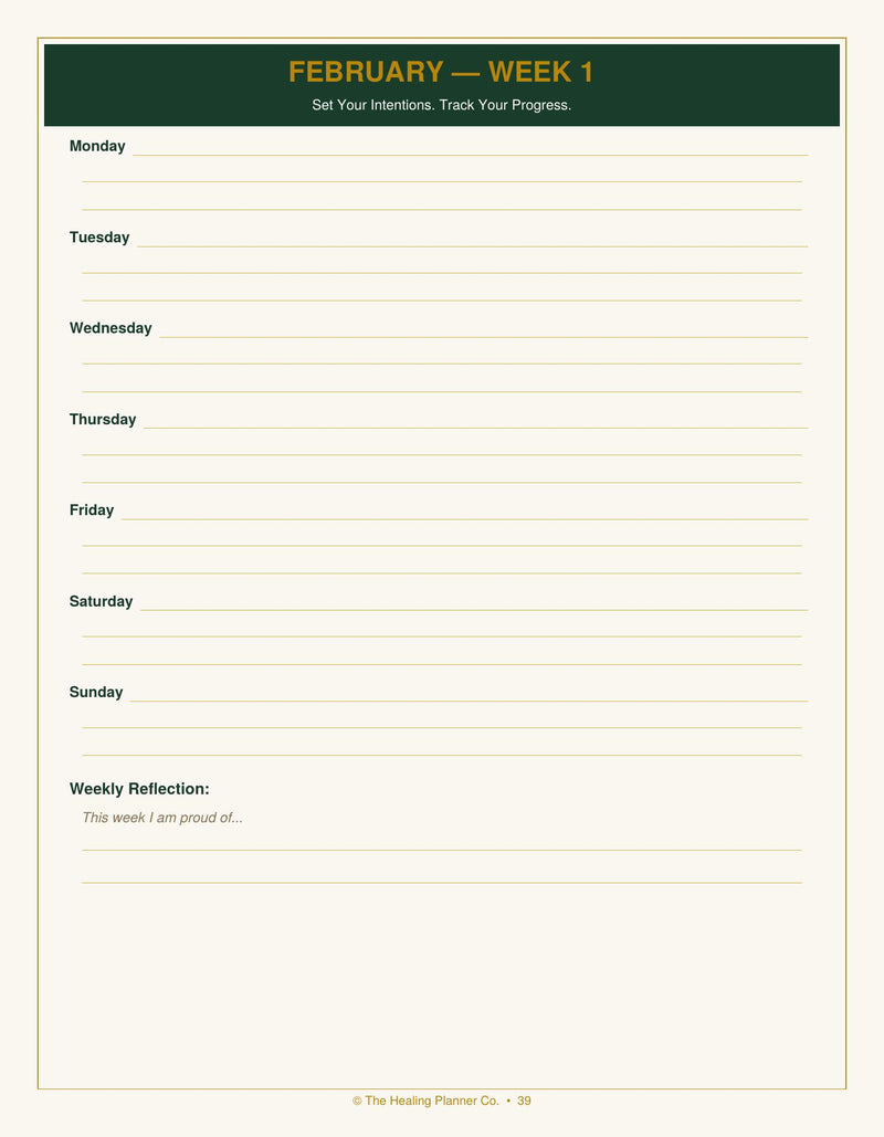 February Weekly Planner