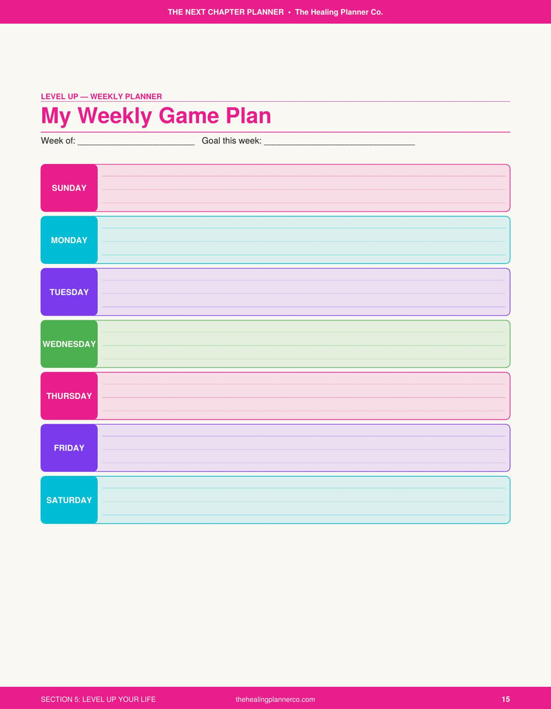 Weekly Game Plan