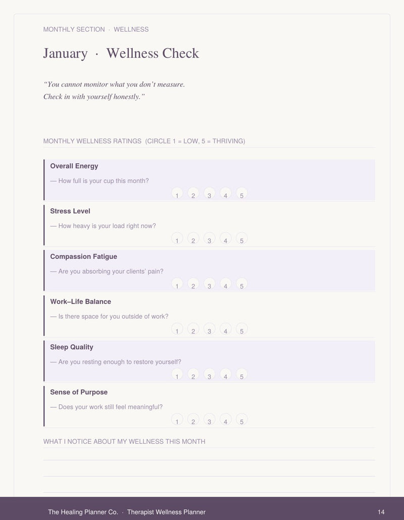 January - Wellness Check