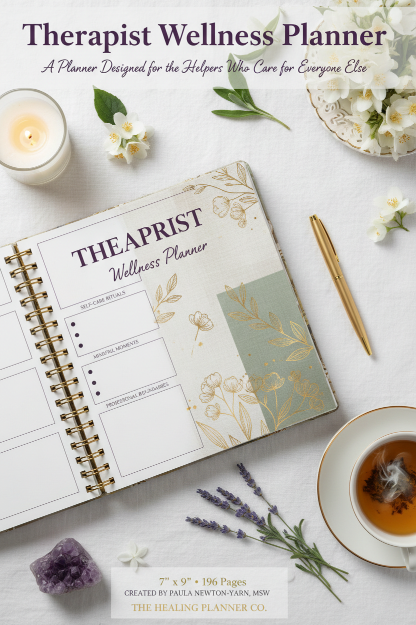Therapist Wellness Planner — 7x9 196-page wellness planner for mental health professionals